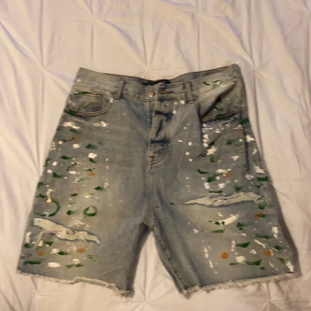 Paint splatter Amiri Light Blue Jeans